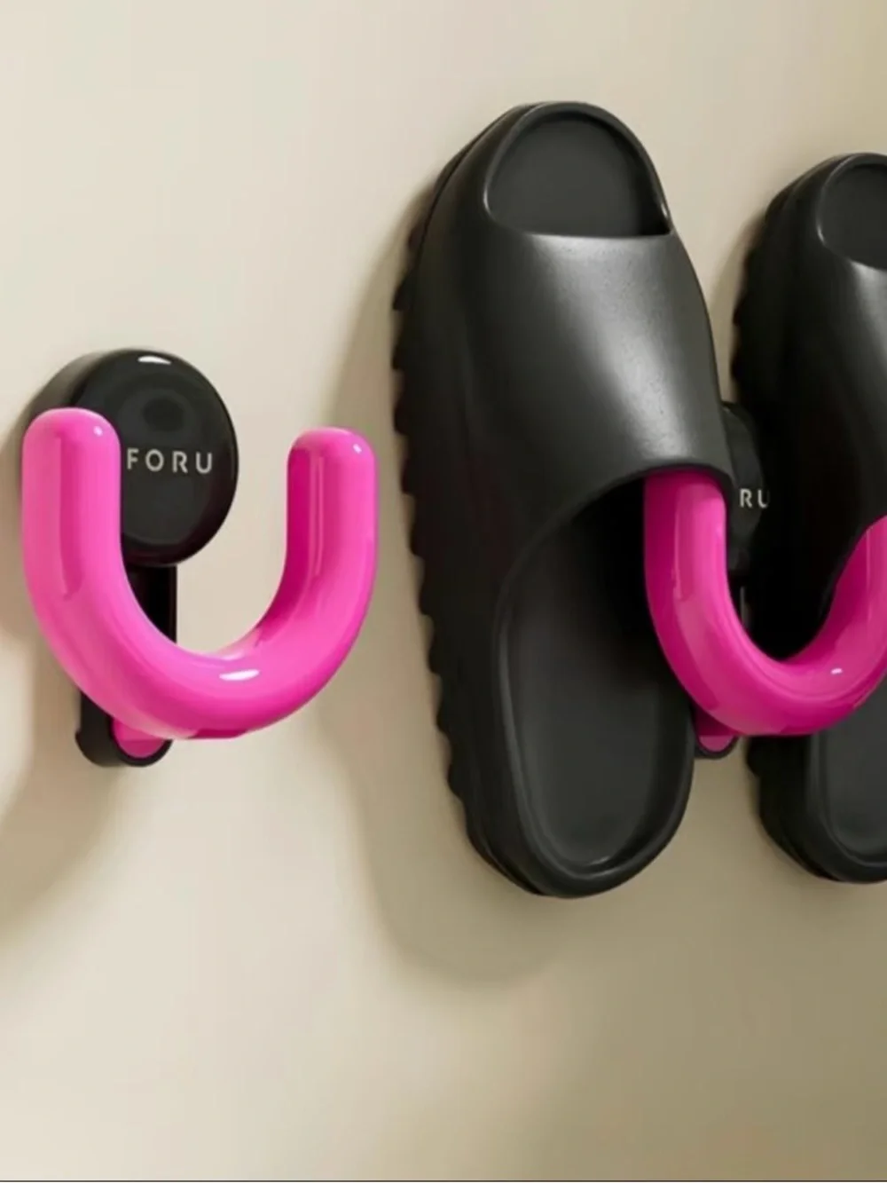 Neutral Cream Wall Hooks for Shoes - UFO Brand